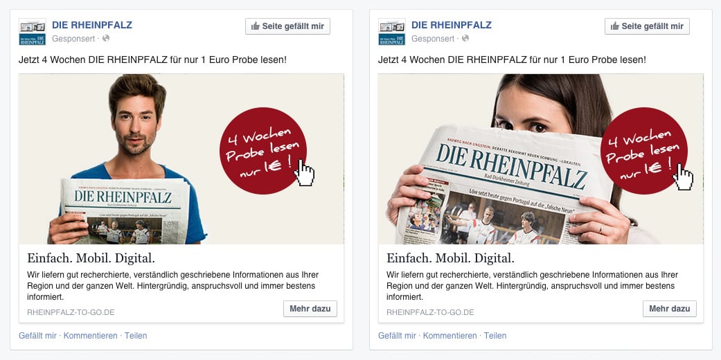 Früher Einsatz von Facebook Ads (Sponsored Posts) als Multiplikator für die Markenpositionierung und zur Schaffung digitaler Touchpoints im Jahr 2015.