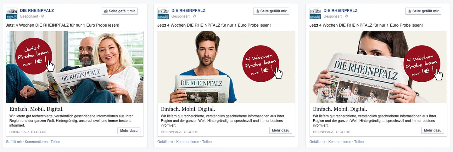 Facebook Ads - Die Rheinpfalz
