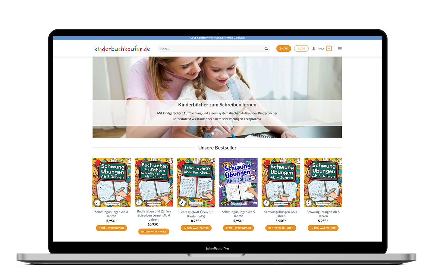 Webshop, E-Commerce Website - Auf kinderbuchkaufen.de finden Eltern und Kind eine große Auswahl an Kinderbüchern ob Kinderbuch Klassiker, Bestseller und Neuerscheinungen.